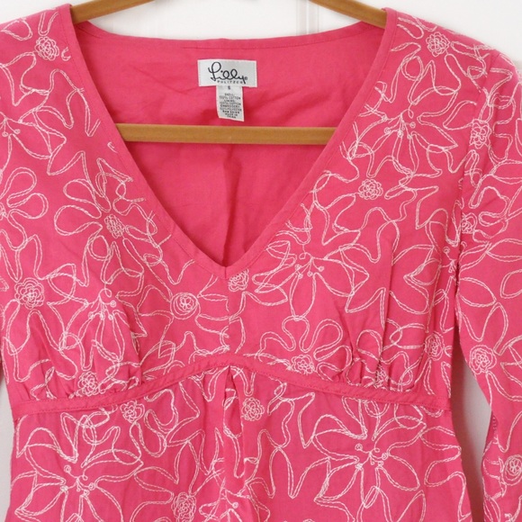 Lilly Pulitzer Long Sleeve Top Embroidered Size S - Picture 3 of 4